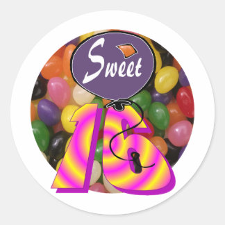 Sweet 16 Birthday Gear Classic Round Sticker