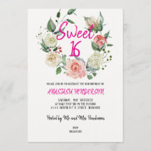Sweet 16 Birthday Invitation