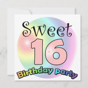 Sweet 16 birthday invitation Custom