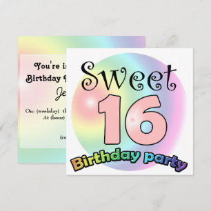 Sweet 16 birthday invitation Custom