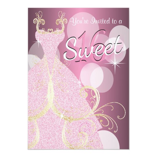 Sweet 16 Birthday Party Card