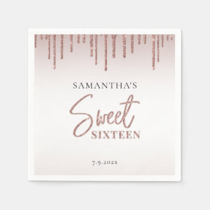 Sweet 16 Birthday Party Custom Paper Napkin