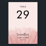 Sweet 16 Birthday Party Elegant 29 Table Number<br><div class="desc">Featuring a pretty blush pink dress with modern script,  this birthday table number is perfect for adorning your tables. Easily replace the party details by clicking the "Personalize" button.</div>