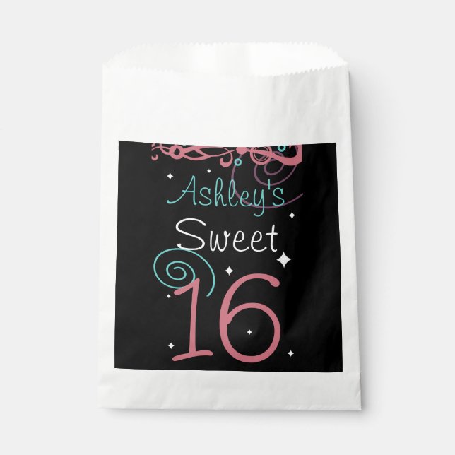 Sweet 16 Birthday Party Favour Bag (Front)