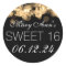 Sweet 16 Birthday Party Gold Bokeh Lights