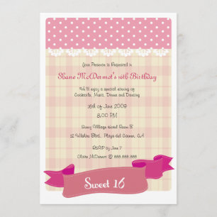 Sweet 16 Birthday Party Invitation