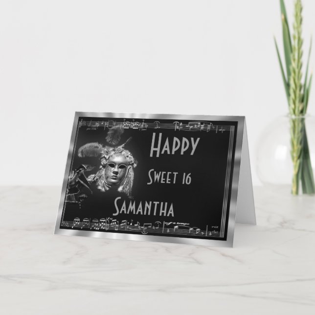 Sweet 16 birthday party invitation (Front)