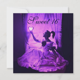 SWEET 16 BIRTHDAY PARTY PINK BLUE BLACK DAMASK INVITATION