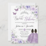 Sweet 16 Birthday Purple Floral Brown Princesses  Invitation<br><div class="desc">Personalize this lovely Sweet Sixteen Birthday invitation with own wording easily and quickly,  simply press the customize it button to further re-arrange and format the style and placement of the text.  Matching items available in store!  (c) The Happy Cat Studio</div>