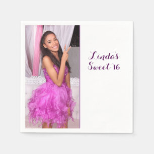 Sweet 16 birthday Sign In Party Board 16th Napkin