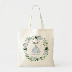 Sweet 16 Blue Floral Dress Tote Bag