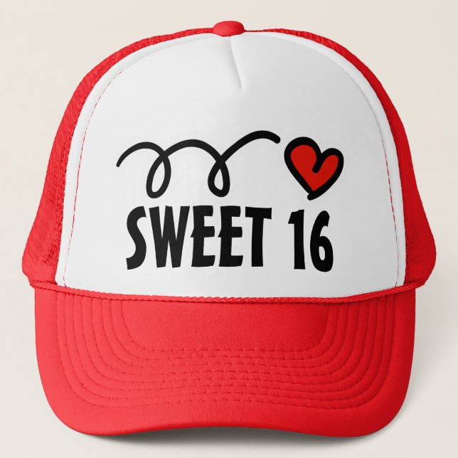 Sweet 16 casquette de fête pour seize ans (Devant)