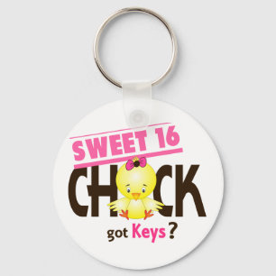 Sweet 16 Chick 1 Keychain