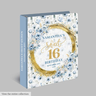 Sweet 16 Classeurs Fleurs Bleues et Parties scinti