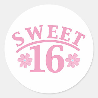 Sweet 16 classic round sticker