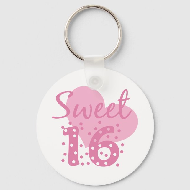 Sweet 16 Confetti Keychain (Front)