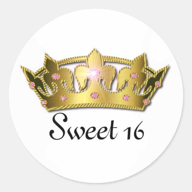 Sweet 16 Crown Sticker (Front)