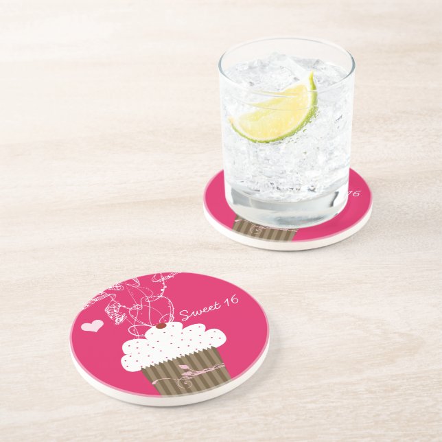 Sweet 16 Cupcake Coasters (Side)