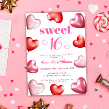 Sweet 16 Cute Pink Chic Girly Birthday Party