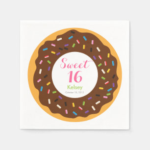 Sweet 16 Doughnut Napkin