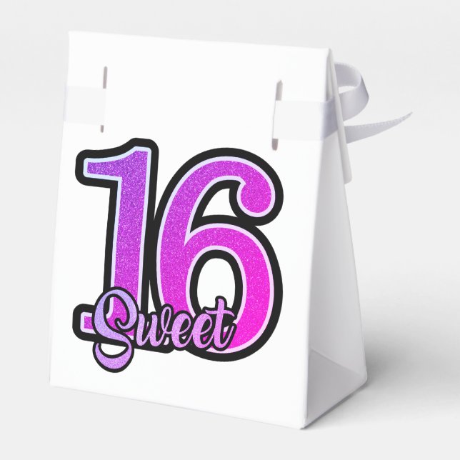 Sweet 16 favour box (Back Side)