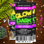 Sweet 16 Glow in the Dark Dance Party Invitation<br><div class="desc">Super fun,  glow in the dark party invitations for your upcoming celebration.</div>