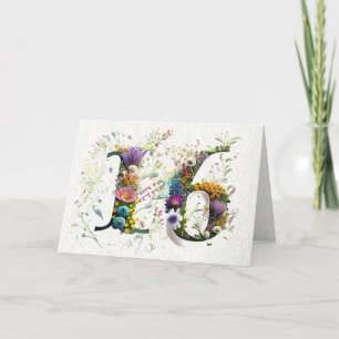 Sweet 16 Happy Birthday Wildflowers Text Card
