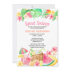 Sweet 16 Hawaiian Theme Watercolor Luau Party