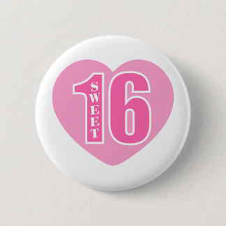 Sweet 16 (Heart) 2 Inch Round Button