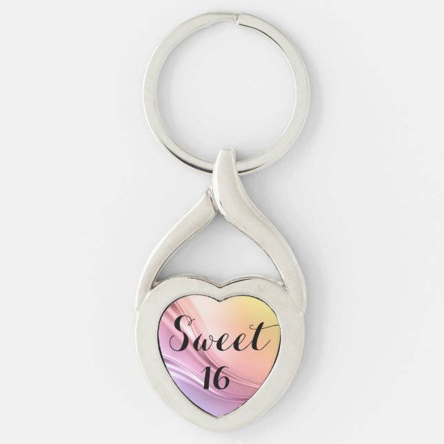 Sweet 16 Heart Keychain (Front)