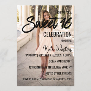 Sweet 16 Invitation Conception Modèle photo person