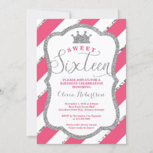 Sweet 16 Invitation de fête d'anniversaire, Partie