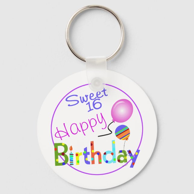 Sweet 16 keychain (Front)