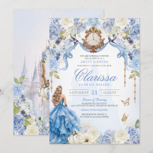 Sweet 16 Light Blue Royal Princess (V2) Elegant  Invitation