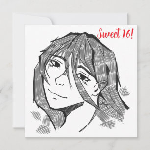 Sweet 16, lineart holiday card