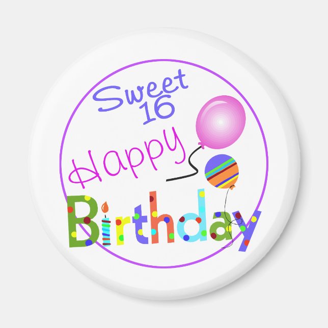 Sweet 16 magnet (Front)