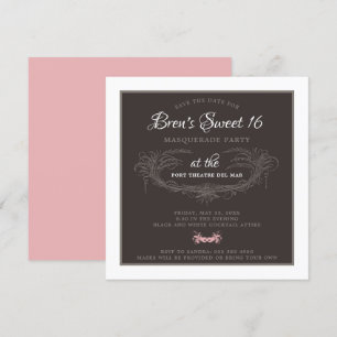 Sweet 16 Masquerade Party Invitation
