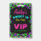 Sweet 16 Neon Glow Birthday Invitation VIP Pass