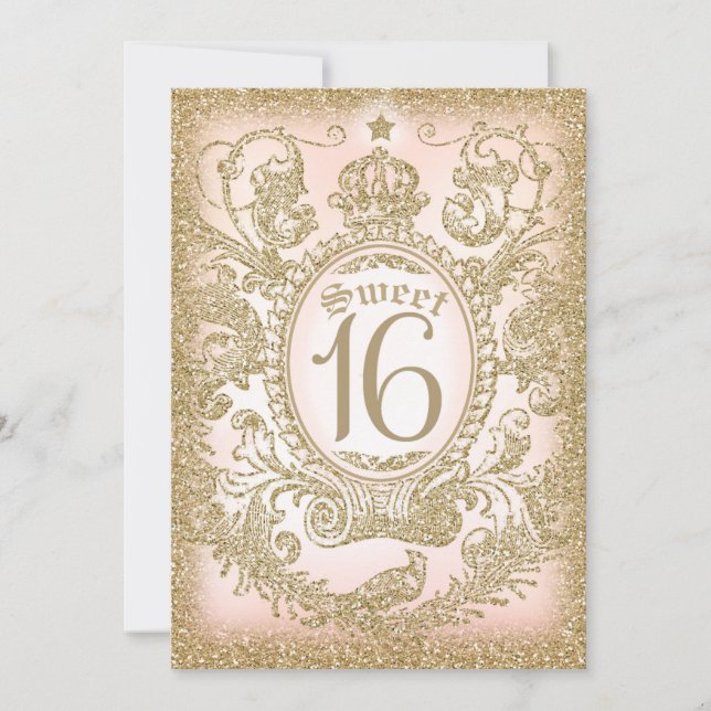 Sweet 16 Once Upon a Time Princess Sea Foam Invitation (Front)