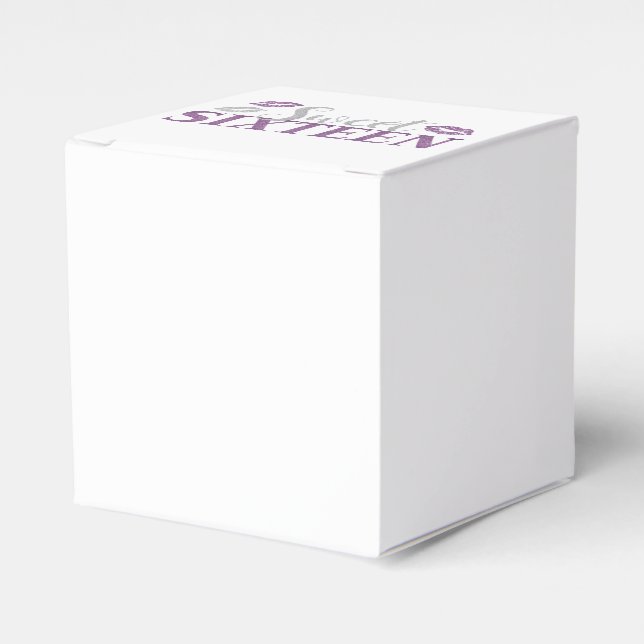 Sweet 16 Party Favor Box (Front Side)