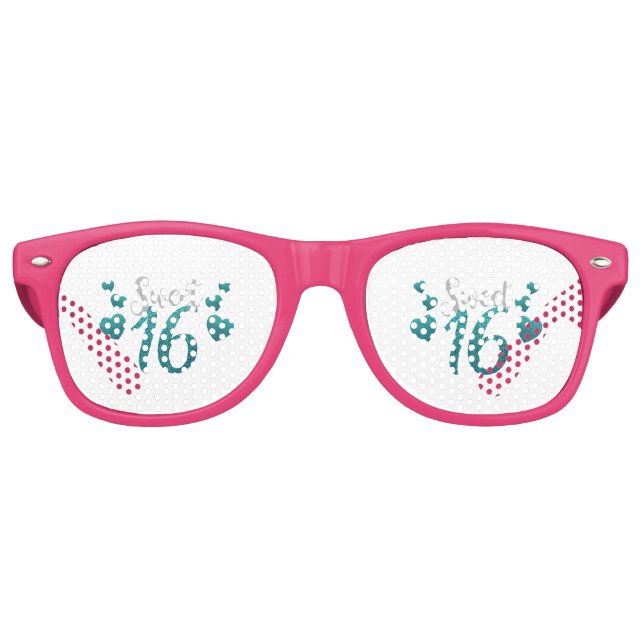 Sweet 16 Party Retro Sunglasses (Front)