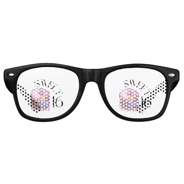 Sweet 16 Party Retro Sunglasses (Front)