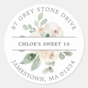 SWEET 16 PARTY Return Address Label
