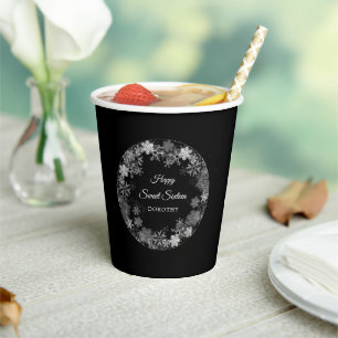 Sweet 16 Party Winter Wonderland Snowflake Paper Cups