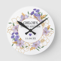 Sweet 16 Personalized Gift Purple Gold Floral