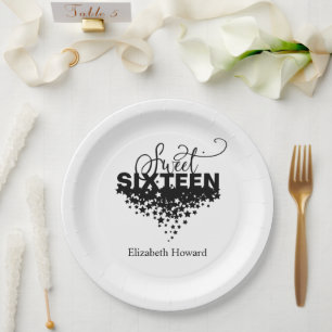 Sweet 16 Personalized Paper Plate