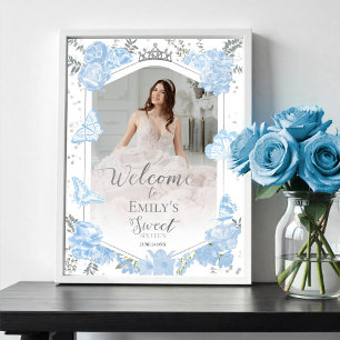 Sweet 16 Photo Affiche de bienvenue Papillon Dusty