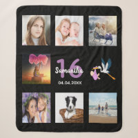 Sweet 16 photo collage black