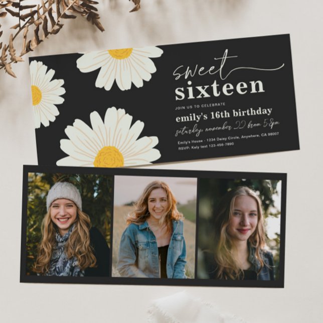 Sweet 16 Photo Invitation Anniversaire (Créateur téléchargé)