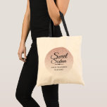 Sweet 16 Pink Glitter Ombre 16th Birthday Name Tote Bag<br><div class="desc">A modern, pretty faux blush pink glitter ombre Sweet 16 birthday party tote bag with blush pink ombre pattern fading onto a white background. You can customize this stylish tote bag with your name and 16th birthday date. The text "Sweet Sixteen" in black is set in modern script. Perfect for...</div>